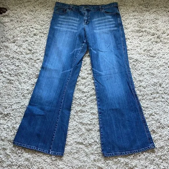 Y2K Vintage Disney Mickey Mouse Wide Leg Baggy Jeans 14 - Picture 4 of 12